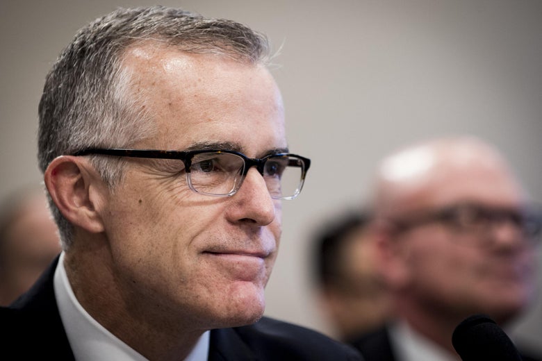Andrew McCabe at a House subcommittee meeting.